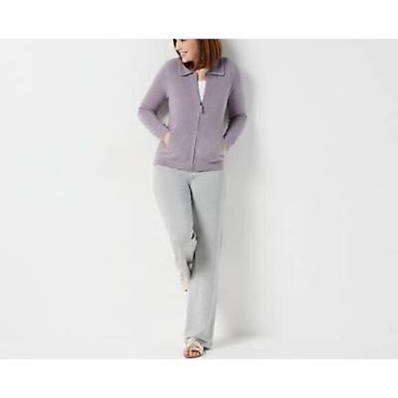 Barefoot dreams cozychic lite zip up jacket lavender - Picture 1 of 7